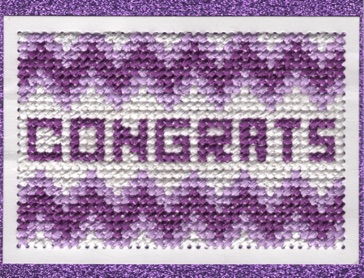 Zig-Zag Horizontal Stripes
(purple)
Congrats Card